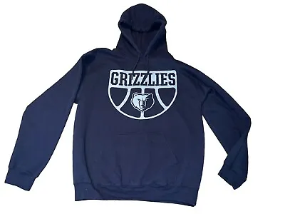 NBA Basketball Memphis Grizzlies Spellout Hoodie Mens Medium Navy Blue • $21