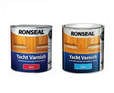 £10.99 • Buy Ronseal Exterior Long Lasting Yacht Varnish Satin Gloss Finishes All Sizes
