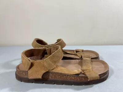 Zara Women's Brown Suede Ankle Strap Harness Sandals Size 36 Usa 5.5 • $7.06