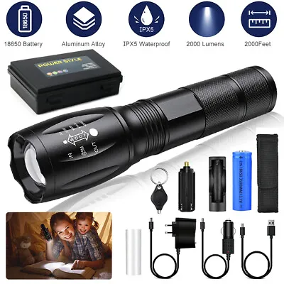 50000lm Genuine Lumitact G700 LED Tactical Flashlight Military Grade Torch Zoom- • $19.99