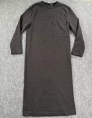 Tibi Womens Dress Extra Small Black Long Sleeve Pocket Maxi Crew Dress • $80.99