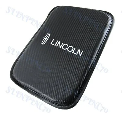LINCOLN Carbon Fiber Car Center Console Armrest Cushion Mat Pad Cover UNIVERSAL • $13.68