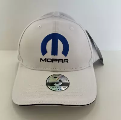 Mopar Men's Slideback Hat White Adjustable Embroidered Logo • $16.99