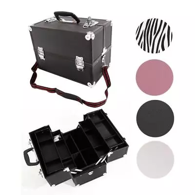 Aluminum Makeup Train Case 14 X9 X10  Jewelry Box Cosmetic Organizer 4 Color • $35.99