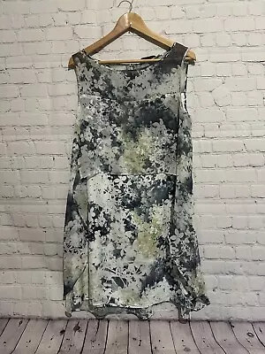 Mint Velvet Women's Tunic Dress Size 14 Green Floral Sleeveless Chiffon • $24.87