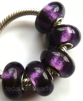 Wholesale 50/100pcs Silver Core Lampwork Murano Glass Beads European Charm TF390 • $90