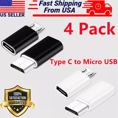 4 Pack USB 3.1 Type C Female To Micro USB Male Adapter Converter Connector USB-C • $4.49