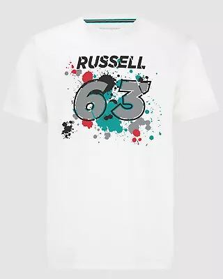 T-SHIRT Formula One 1 F1 Mercedes AMG Petronas George Russell 63 NEW White • £14.87