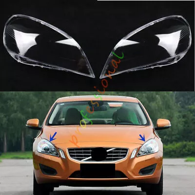 For Volvo S60 2009-2013 Both Side Headlight Clear Lens Replace Cover + Sealant • $228.16