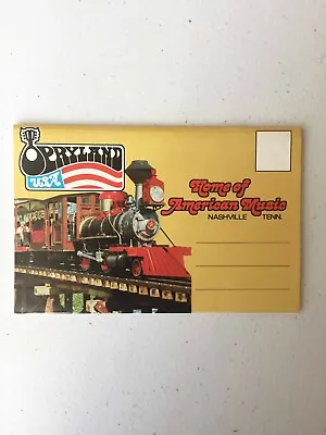 $29 • Buy 1970s Opryland USA Nashville Amusement Park Folio Postcard NEW