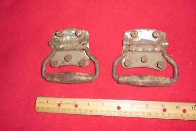 Lot Of 2 Vtg Steel Chest Handles Box Chest Trunk Heavy Duty Military Steampunk • $19.88