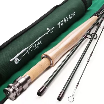 V-light Small Streams Fly Fishing Rod 1/2/3WT 6'/6'6 /7'/7'6  Panfish/Trout • $50