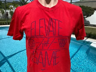 Nike ELEVATE THE GAME BASKETBALL Short Sleeve T Shirt Mens Red Size M Medium • $7.99