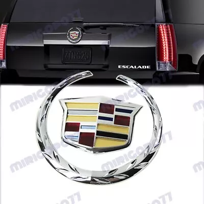 X1 Chrome Cadillac Logo Car Auto Rear Trunk Lid Emblem For Cadillac SRX XTS CTS • $15.88