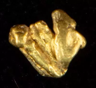 Genuine Calif. Alaska Natural Gold Nugget .15gr 5.00mm X 4.26mm Size • $16.80