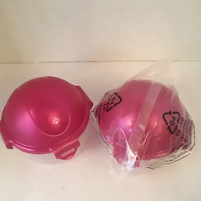 Lock & Lock N Lock Set Of 2 Pink Mini Dome Storage Containers Cupcakes 10oz New • $9.95