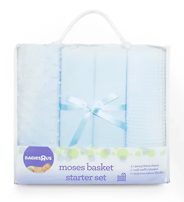 £18.99 • Buy Brand New Baby Nursery Bedding  Moses Basket/Pram Starter Set Baby Blue Colour 