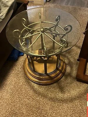 Vintage Late 20th Century Carousel Horse Glass Top Side/End Accent Tables • $125