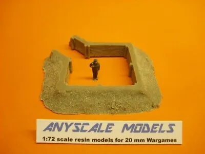 Terrain 20 Mm Wargame Resin Timber Lined AA Gun Emplacement 1/72 Scale     0125 • £5.25