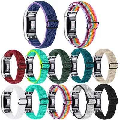 Replacement Sports Band Woven Nylon Elastic Strap Band For Fitbit Charge 2 3 4 • $14.58