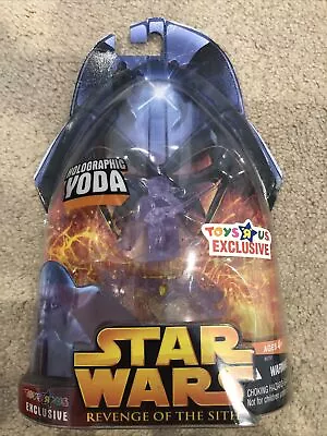Star Wars ROTS Holographic Yoda Figure Exclusive Toys  R  Us • $29