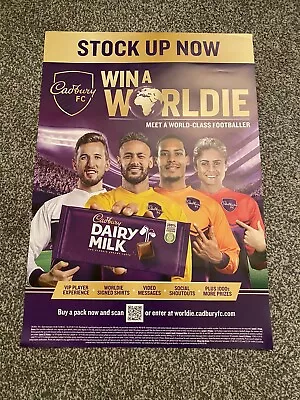 Cadbury Chocolate Point Of Sale Material (POS) World Cup 22 Poster VGC 30cm X 42 • £10