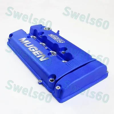 MUGEN Style Engine Valve Cover For Honda Civic B16 B17 B18 VTEC B18C DOHC Blue • $115.41