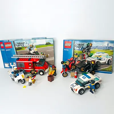 LEGO CITY Sets X 2: 60023 Starter Set (Books 1 & 3 Only) + 60042 HS Police Chase • $34.50