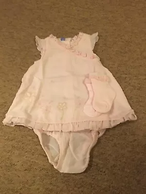 Junior J Chiffon Dress Size 0-3months With Free Brand New Socks • $6.17