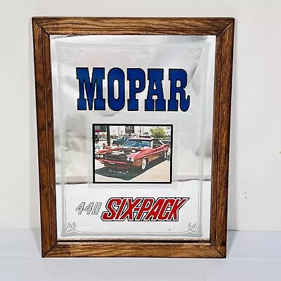 Vintage MOPAR Mirror Photo Frame 13 X10  Wall Decor 440 Six Pack • $49