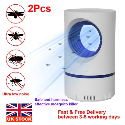 £11.69 • Buy 2X Electric UV LED Light Mosquito Killer Insect Fly-Bug Zapper Trap Catcher Lamp