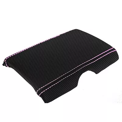 Console Lid Armrest Cover PVC Carbon For Mazda Miata MX5 99-05 Pink Stitch • $37.99