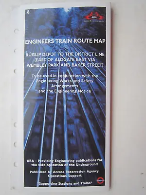 Engineer's Train Route Map - Ruislip Depot To The District Line. • £4.50