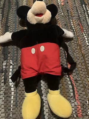 Disney Mickey Mouse Backpack-Stuffed Plush Toddler Zippered. • $10