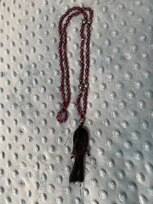 £12 • Buy Amethyst And Garnet Mala Beads Necklace