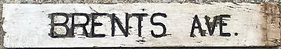 Old Vintage Wooden Street Road Sign---BRENTS ST. • $49.99