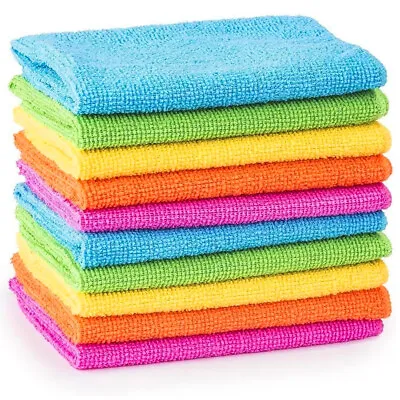 Microfibre Cleaning Cloths Dusters Car Bathroom Polish Towels 1/10/20/30/40/50 • £2.69