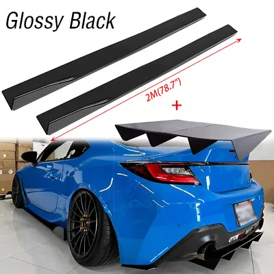 Rear Diffuser Bumper 4 Fins Spoiler Lip /Side Skirts For Subaru BRZ/ Toyota GR86 • $155.99