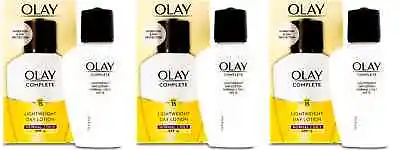 Olay Complete Essentials Day Lotion Care Normal/Oily Skin SPF15 100ml X 3 • £28.99