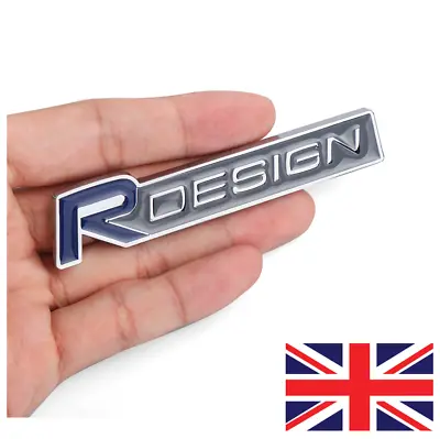R DESIGN Badge Emblem Blue Silver FITS Volvo XC60 V70 S60 V40 V60 C30 V50 • £7.99
