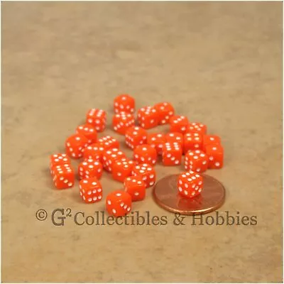 NEW 5mm Deluxe Rounded Edge 30 MINI Dice Orange RPG Game 3/16 Inch Miniature D6 • $7.49