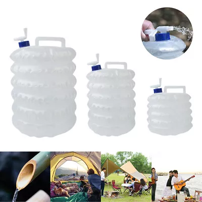 Portable Collapsible Water Storage Container Bag Outdoor Camping Water Bucket • $16.23