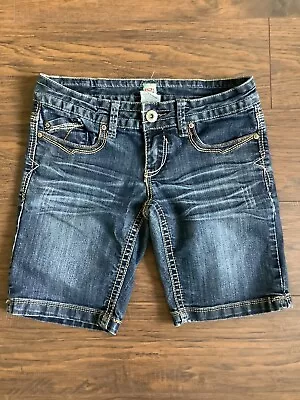 H2J Dark Wash Bermuda Jean Shorts 5/6 • $9.99