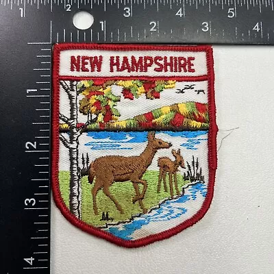 VINTAGE Outdoor Nature Wildlife Deer New Hampshire Patch (Colorful) 39Z7 • $8.46