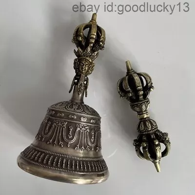 $89 • Buy 7  18cm Nepal Copper Nine-pronged Vajra Bell Bronze Tibet Buddhism Artifact L#
