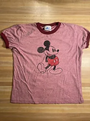 Disney Mickey Mouse Ringer T Shirt Kids Size Medium Disneyland Resort • $8