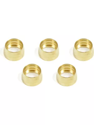 Aeroquip Compression Ferrule - 8 AN - Brass - PTFE Fittings - Set Of 5 (FCM3824) • $62.46