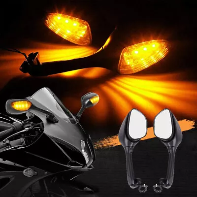 Pair Rearview Mirrors W/ Turn Signal For Suzuki GSXR1000 GSX-R 600 750 2006-2022 • $31.11