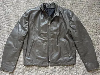 Vintage USA Made CAFE RACER Leather Jacket 46 Motorcycle LESCO Brooks Harley XL • $159.95