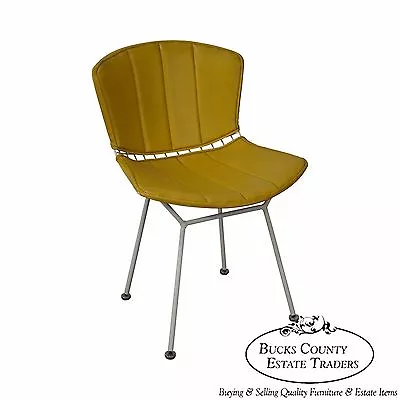 Knoll Vintage Bertoia White Wire Side Chair W/ Yellow Cushion • $595